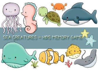 Game: Kids Memory Sea Creatures