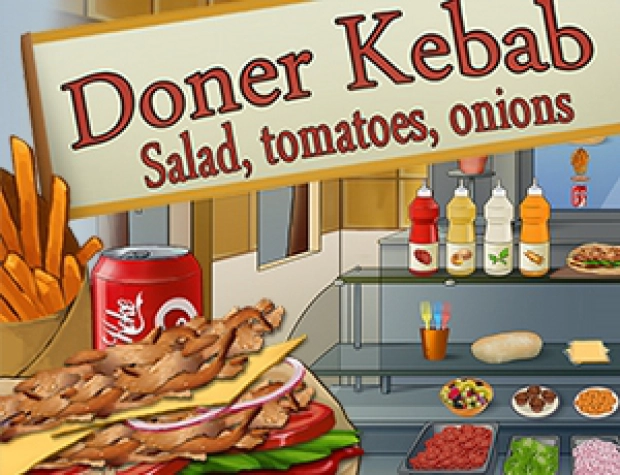 Game: Döner Kebab : salade, tomates, oignons