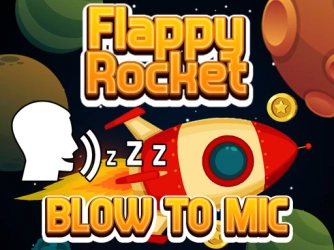 Game: Flappy Rocket Playing with Blowing to Mic