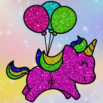 Game: Coloring Book Glittered Unicorns