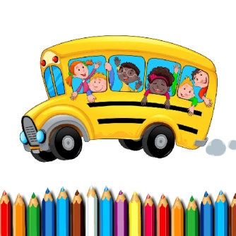 Game: School Bus Coloring Book