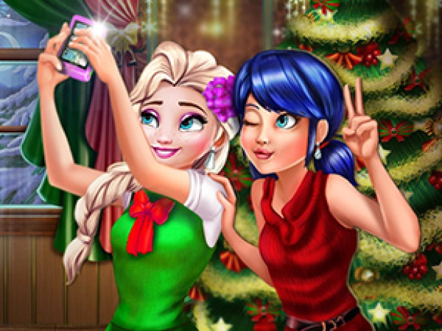 Game: Ladybug And Elsa Xmas Selfie