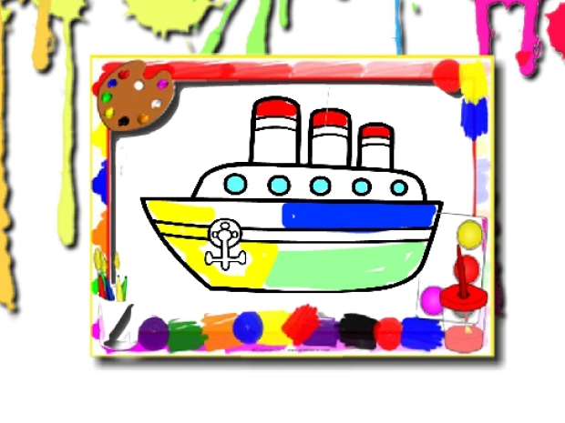 Game: Boats Coloring Book