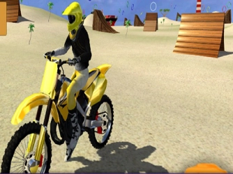 Game: motor cycle beach stunt