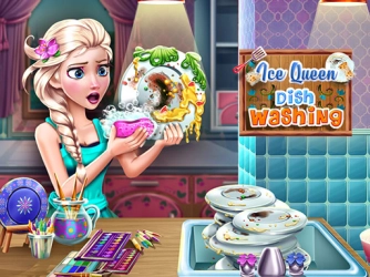 Game: Ice Queen Dish Washing