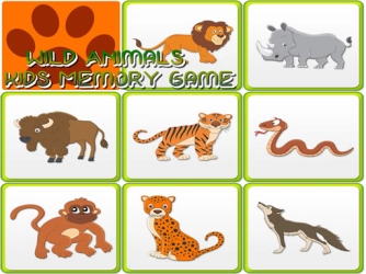 Game: Kids Memory Wild Animals