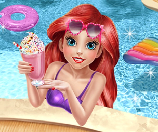 Game: Mermaid Princess Pool Time