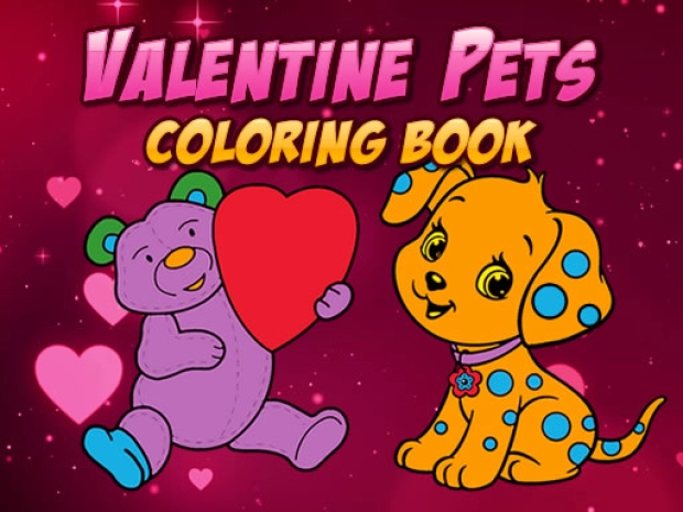 Game: Valentine Pets Coloring Book