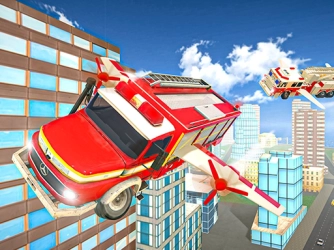 Game: Flying Fire Truck Driving Sim