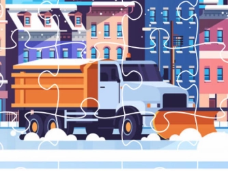 Game: Snow Plow Trucks Jigsaw