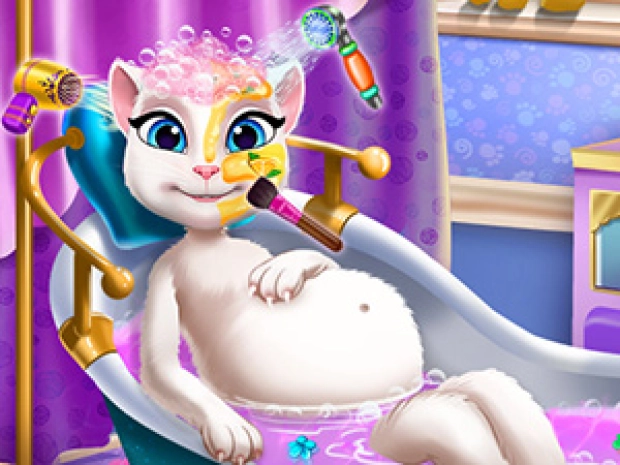 Game: Pregnant Kitty Spa