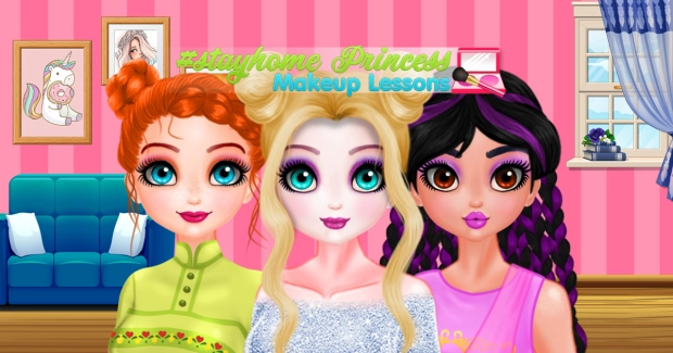 Game: #StayHome Princess Makeup Lessons