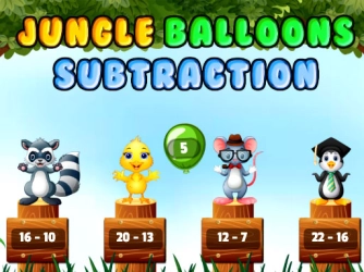 Game: Jungle Balloons Subtraction