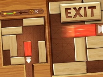 Game: EXIT unblock red wood block