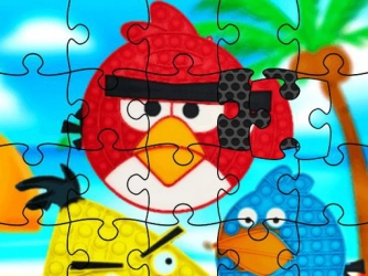 Game: Funny Birds Pop It Jigsaw