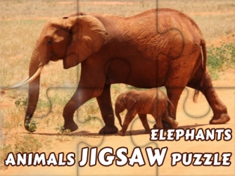 Game: Animals Jigsaw Puzzle Elephants